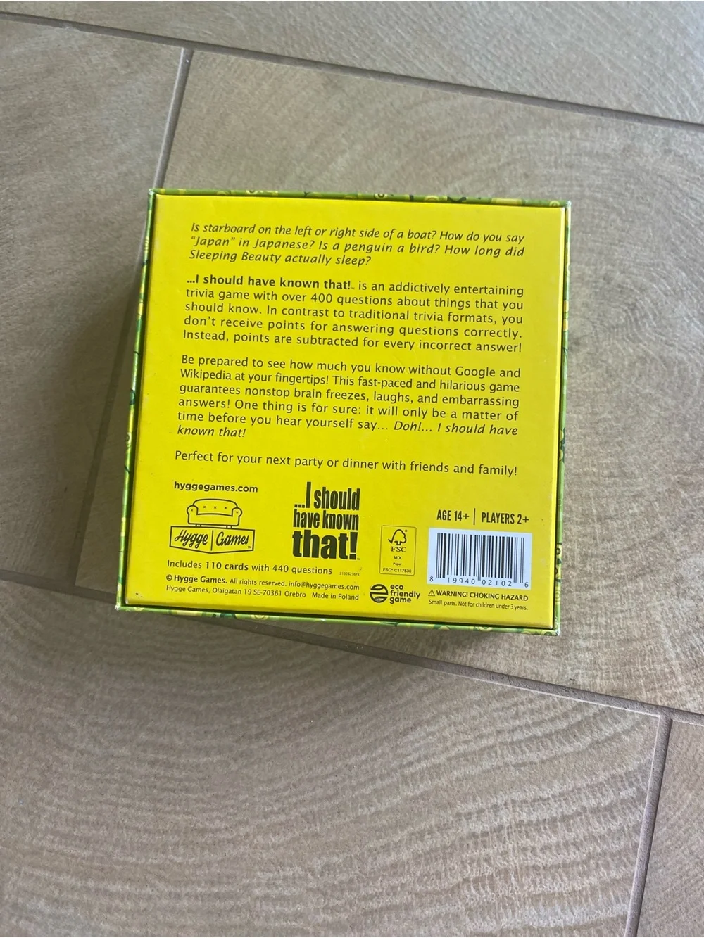 I Should Have Known That! Trivia Game